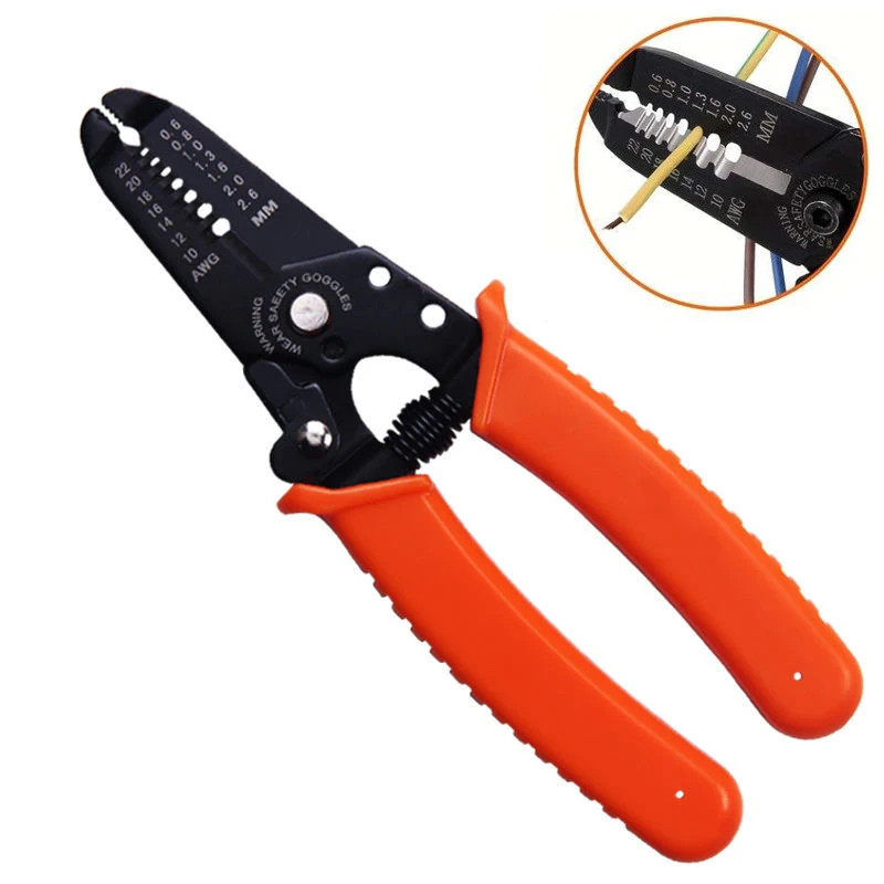 

165 мм 175 мм Профессиональные инструменты для зачистки проводов, обжимные инструменты, инструменты для зачистки кабеля, многофункциональные ручные инструменты