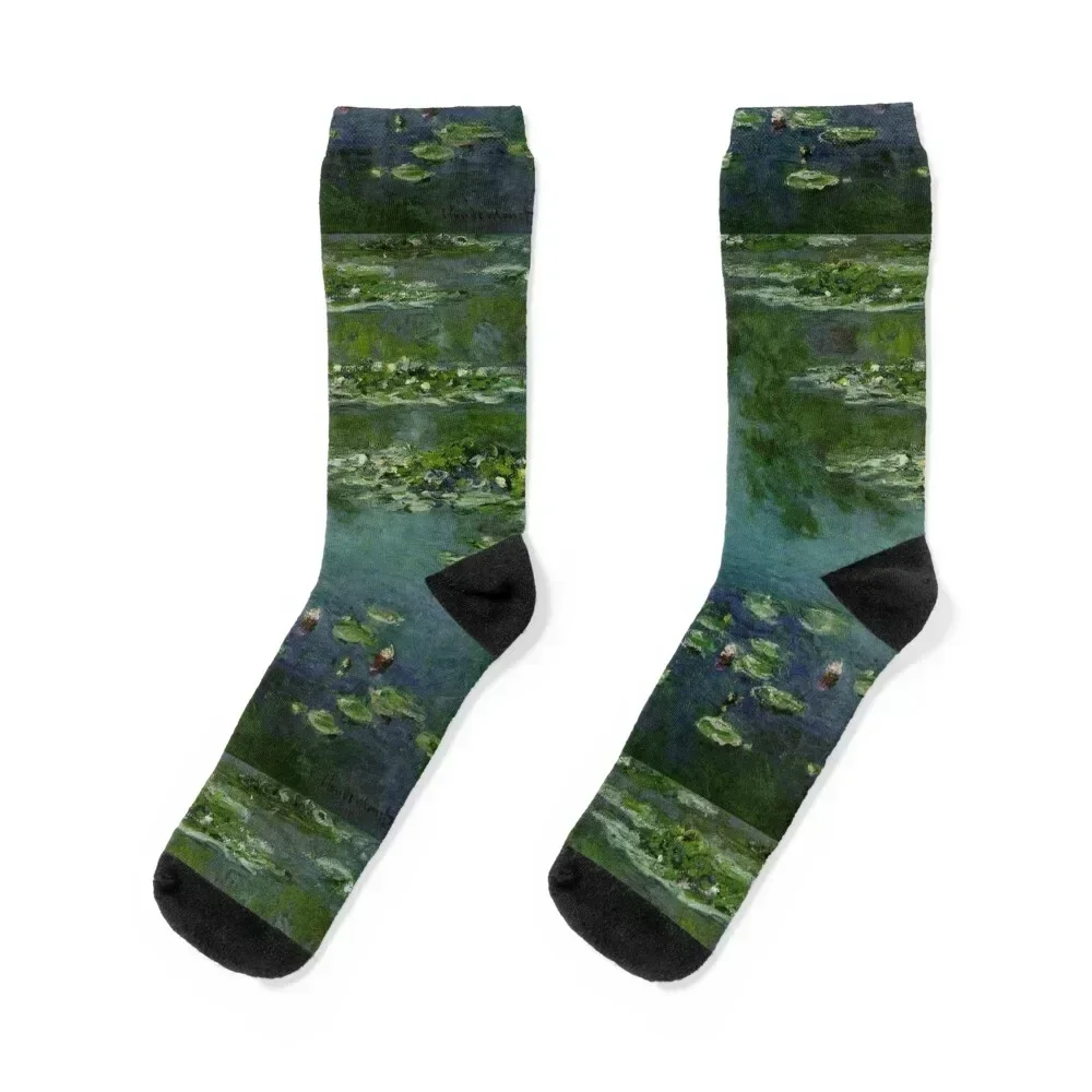 

Water Lilies - Monet Socks compression fashionable Rugby tennis Socks For Man Women's