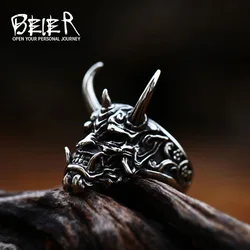 Beier Fashion Vintage Japanese legend ghost Prajna Stainless Steel ring Women Men Chain Necklace Jewelry BR8-357