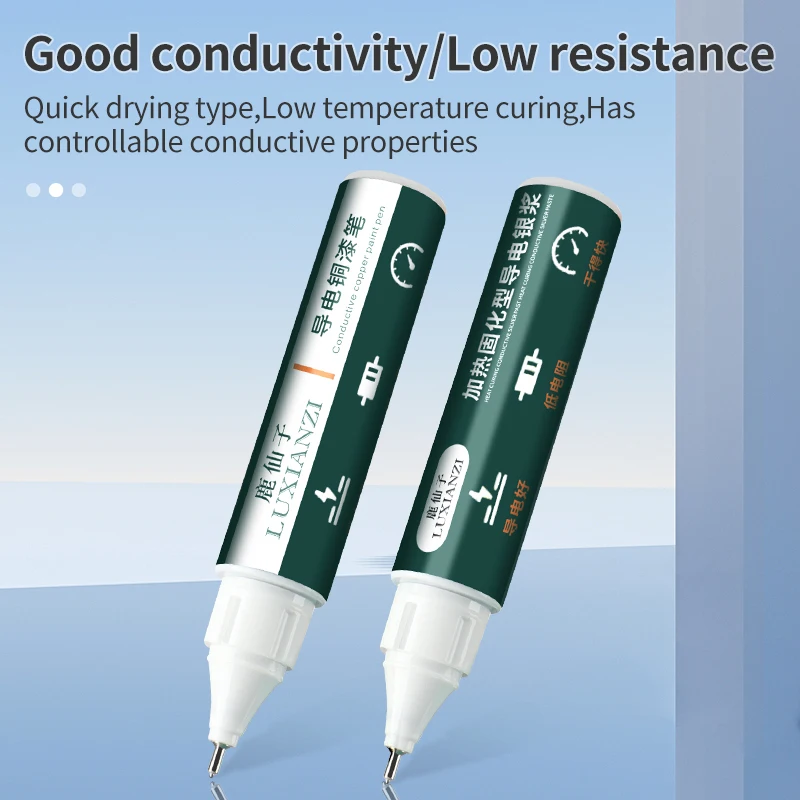 LUXIANZI Conductive Silver Paint Pen Anti-interference Circuit Board Repair DIY High Conductivity Low Resistance Copper Ink Pen