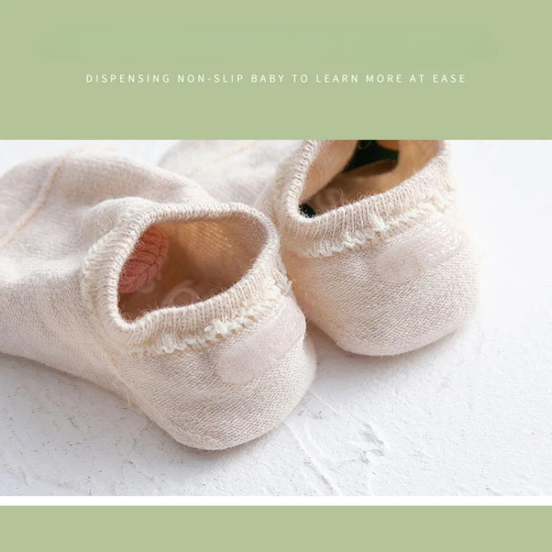 Pure cotton newborn baby non-slip breathable socks summer thin cute bow baby boat socks cute super cute floor shoes and socks