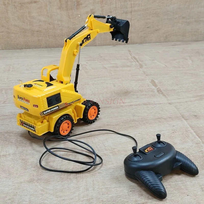 Drive-by-wire Truck Excavator Electric Toy Shovel Toys For Children Model Plastic Remote Controller Battery Operated 2021