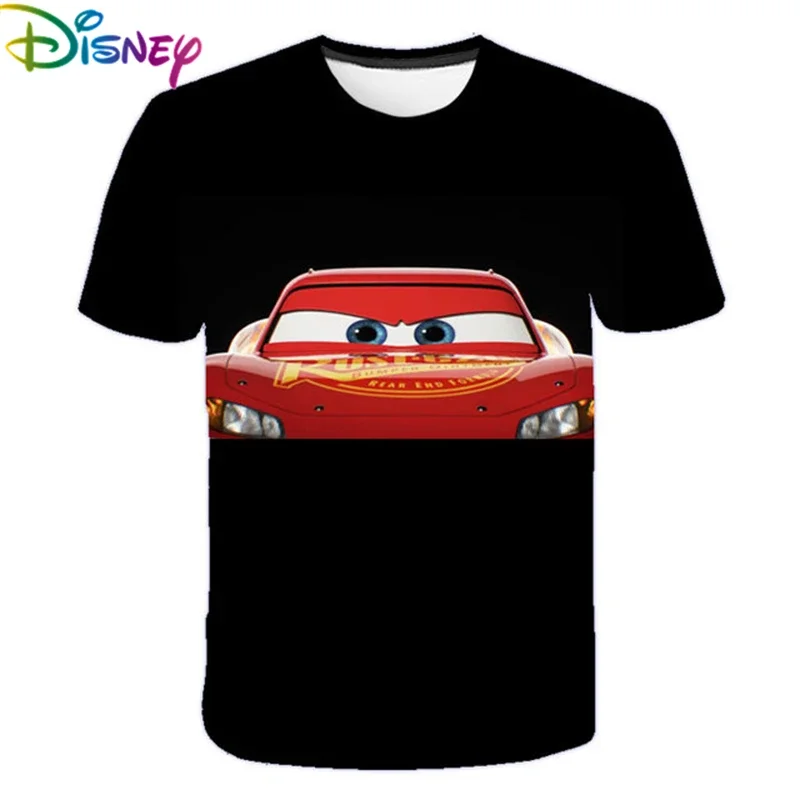 

Одежда для мальчиков с машинками Диснея, летняя футболка для девочек, мягкая детская повседневная одежда с персонажами мультфильмов