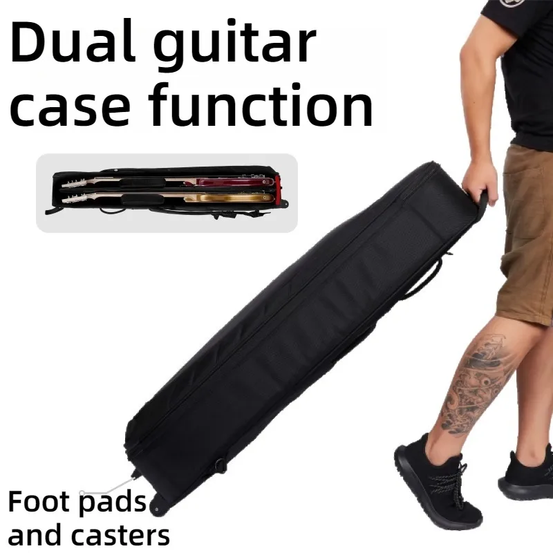 Rainproof Electric Guitar Bag Portable Shoulders Movable Shockproof Wear-resistant Guitar Bag Musical Instrument Accessories