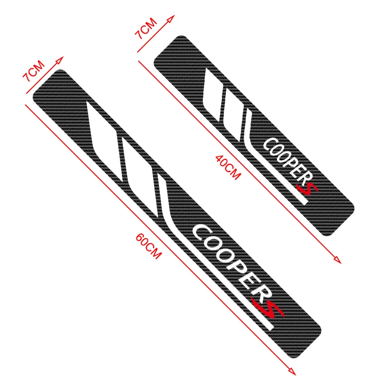 4pcs Car Door Sill Protector Carbon Fiber Sticker Anti Scratch For Mini Cooper S r53 f56 r56 r50 r57 2015 2010 2013 2023 Accesso