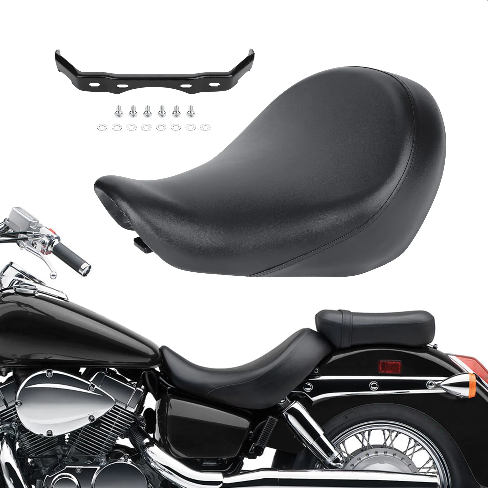 Motorcycle  cushion accessories Black Front Rider Driver Seat Pillion Cushion For Honda Shadow Aero VT750C 2004-2013