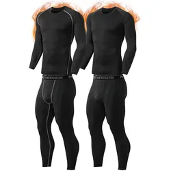 Mens Thermal Underwear Set Compression Fleece Lined Long Johns Base Layer Shirts Pant for Cold Winter Weather with Hunting Gear