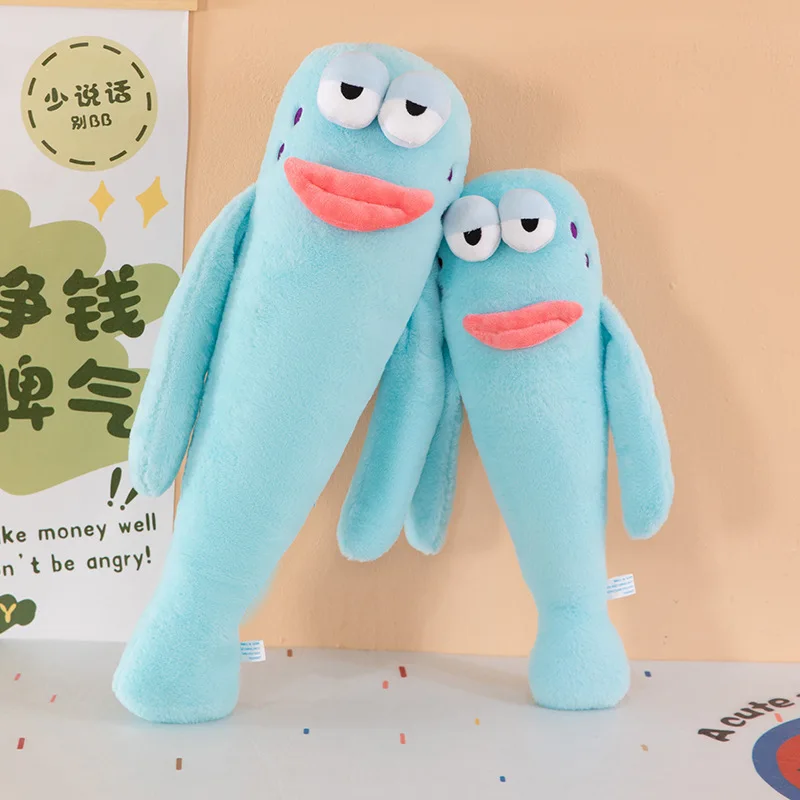Cartone animato antistress bocca grande slouchy pesce peluche morbido cuscino delicato sulla pelle per ragazze cuscino del divano farcito regali di Natale
