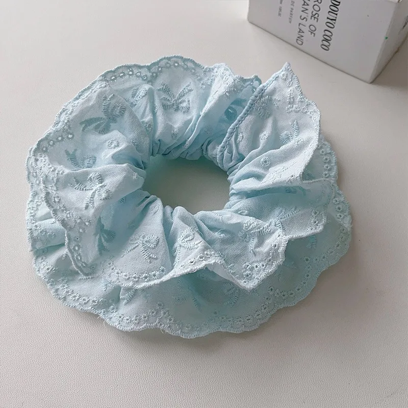 

Lace Scrunchies for Women Elastic Hair Bands Ponytail Holders Tie Solid Color Hair Hoop Scrunchy Rubber Bands Women Hairs Ring