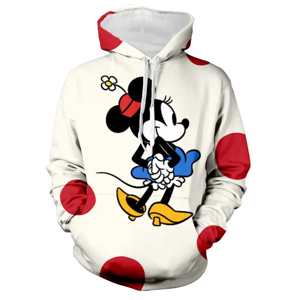 Disney Autumn Men Women Mickey Mouse 3D Hoodies Cartoon Printed Hoodies Clothing Fashion Coats Hats Men Daily Casual Streetwear