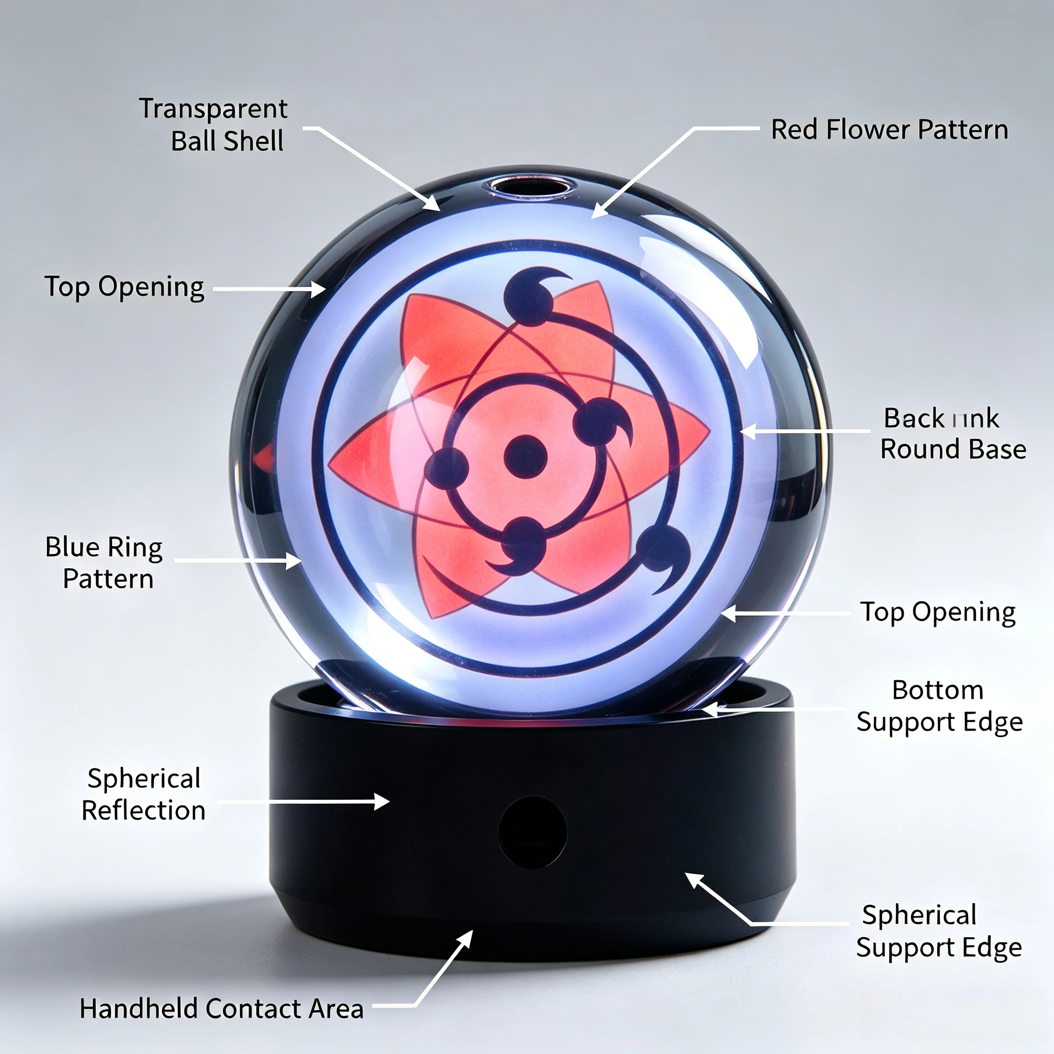 LED Music Rhythm POV Writing Wheel, Desktop Creative Decoration, Electronic Toy Gift for Friends
