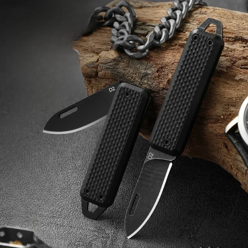 New portable keychain unboxing knife, outdoor folding knife, emergency self-defense, anti fouling and anti slip knife