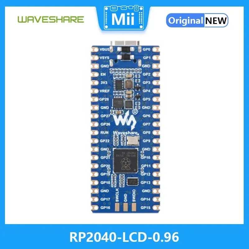 Processeur double cœur à écran d'affichage RP2040-LCD-0.96 65K compatible avec Raspberry Pi PICO