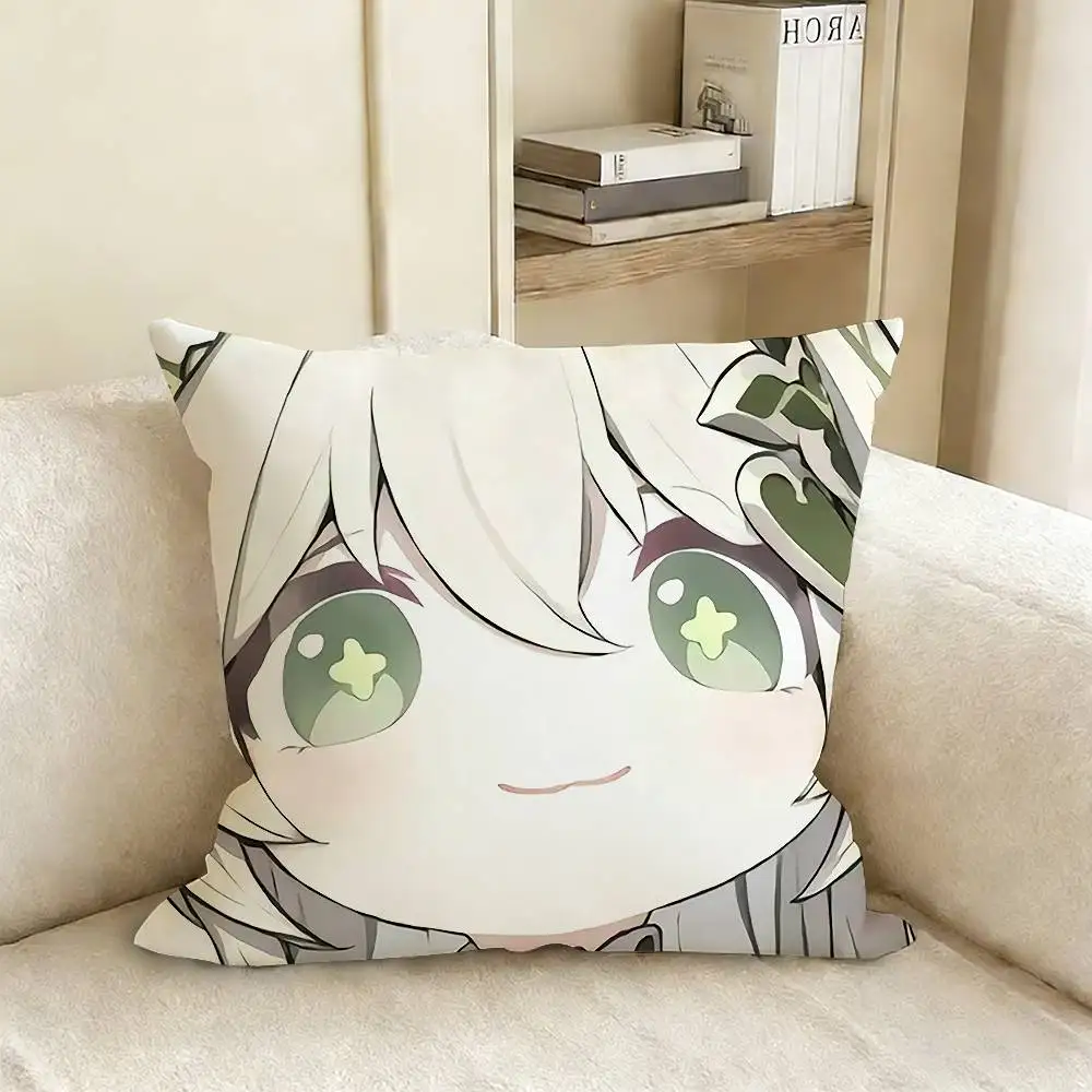Super Popular Game Anime G-Genshin I-Impact Pillow Cover Sofa Cushion Cover Home Room Decoration Children Gift 4