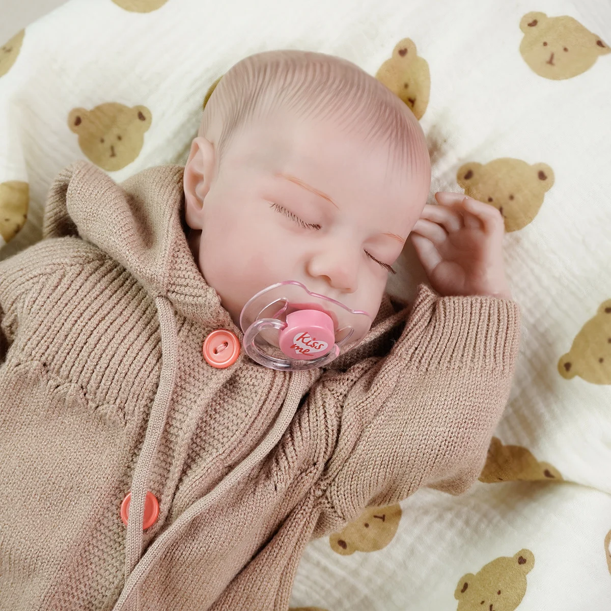 

JOYORA Reborn Baby Doll Soft Cloth Body Newborn Doll Realistic Sleeping Baby Doll Looks Real Can Pose To Sleep with Children