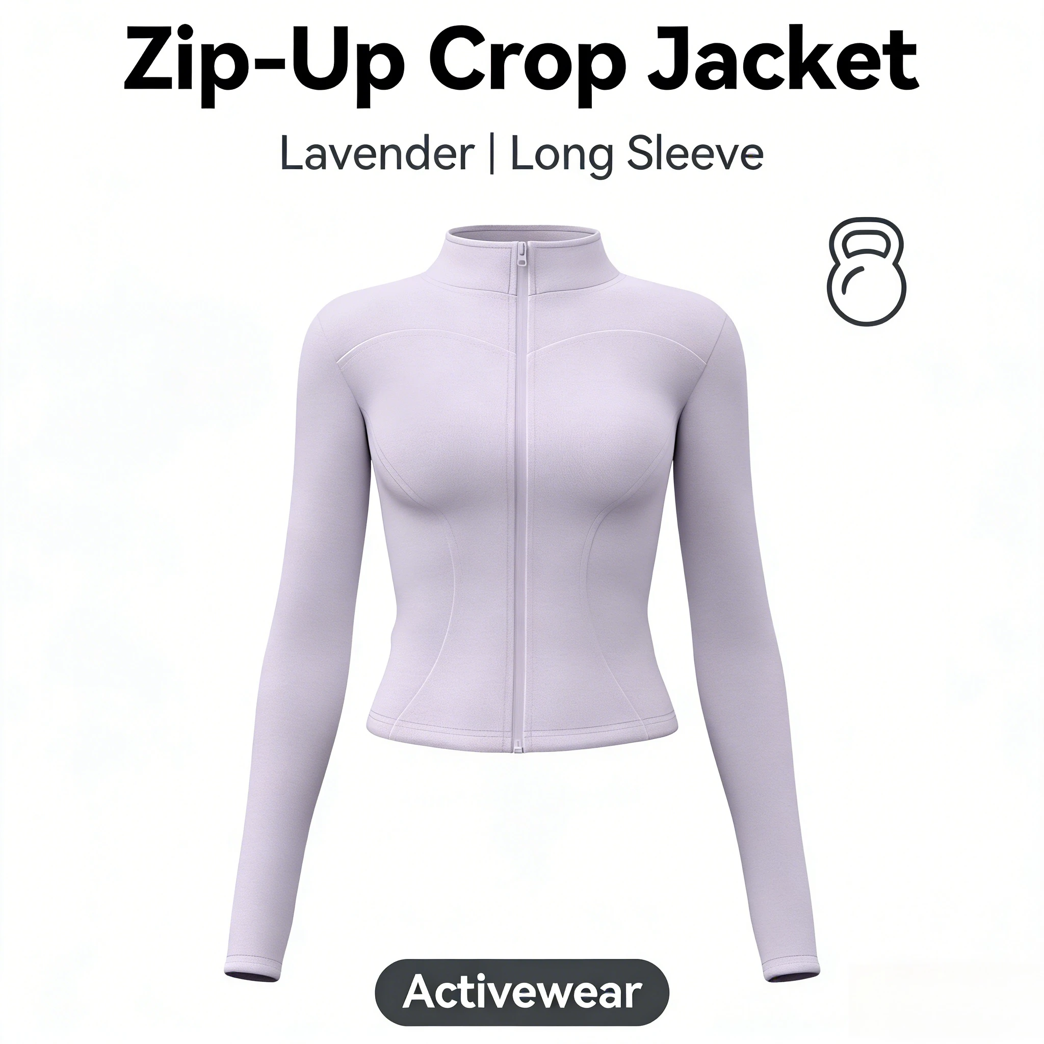 

New slim-fitting light velvet thermal jacket top women's stand-up collar sports tight yoga clothes