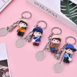 Creative Mini Badminton Keychain Creative Mini Badminton Keyring Cute Ornaments Memorial Key Chain Hanging Bag Car Accessories