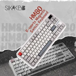 SIKAKEYB Castle HM80 82 Keys New Arrival E-Sports Magnetic Keyboard Gateron Magnetic Jade Pro Switch Gasket Hall Effect Keyboard