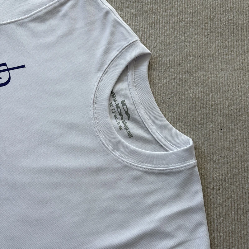 Serial Letter Print Ida Sply Tshirts Cotton Round Neck Short Sleeve Tops Men Women Summer Base Tee Casual Street Cleanfit