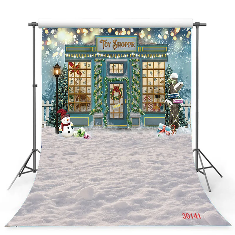 

SHUOZHIKE Christmas Tree Photography Backdrop Snow Gift Party Decor Kids Banner Background Holiday Photo Studio Prop DN-04