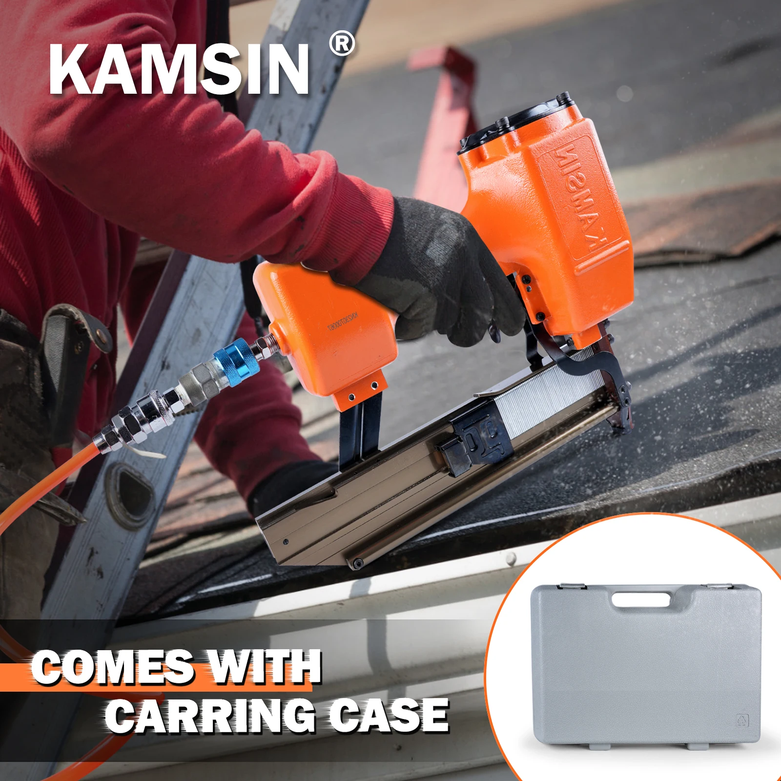 

KAMSIN N851 size nail gun pneumatic heavy-duty steel wire nail wooden frame packaging box container 16 nail