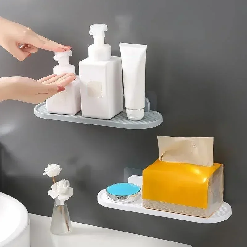 Bathroom Shelf Toilet Shelf Free Punch Shampoo Shower Shelf Seasoning Bottle Bracket Kitchen Bathroom Accessories