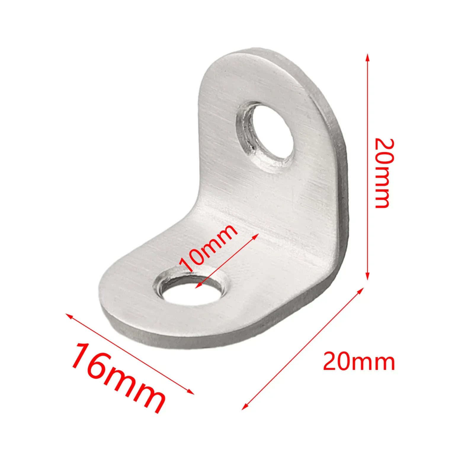 Aço inoxidável L Forma Canto Bracket, 90 Graus Bracket Ângulo Direito, Parede e Bedframe, Ferramentas de Gabinete, Móveis, 10PCs