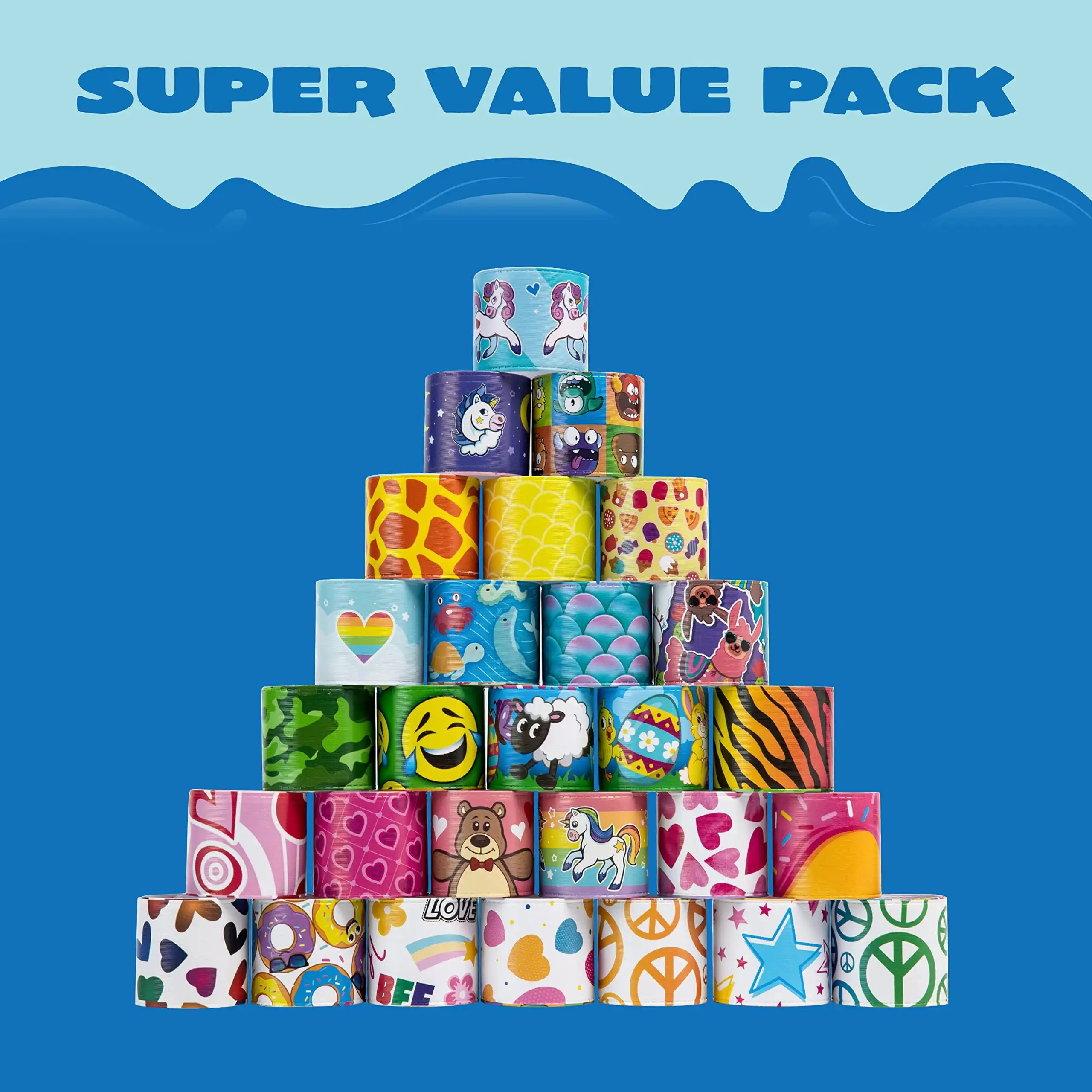 Joyfy 60/144 صفعة أساور هدايا الحفلات مع 36 تصميمًا لسلة عيد الفصح المواد هدايا عيد الميلاد