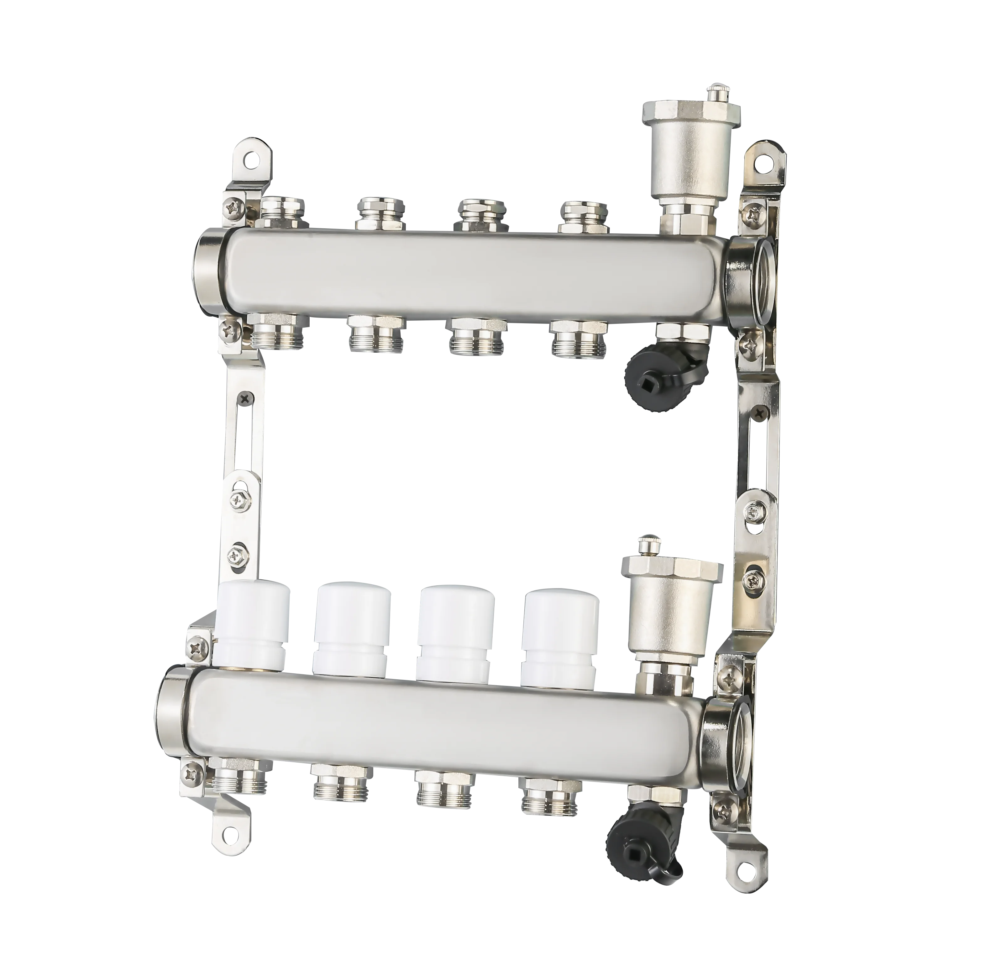 ATV&UTVModern Stainless Steel Manifold Set Air Vent Valve PEX End for Kitchen Living Room Apartment Floor Heating Hydronic Syste
