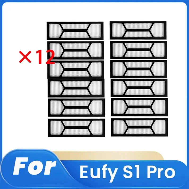 

A88E-12 шт. фильтры-очистители для робота-пылесоса Eufy S1 Pro, аксессуары, запасные части для фильтров