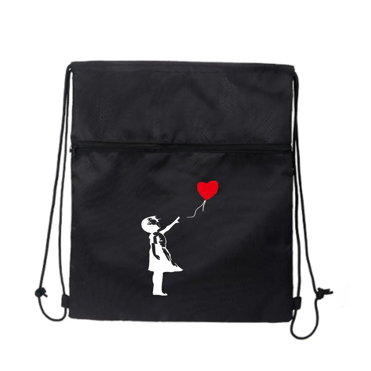 Banksy's Balloon Un symbole d'espoir Sac à dos super élégant avec cordon de serrage pour hommes et femmes léger et décontracté pour le transport quotidien
