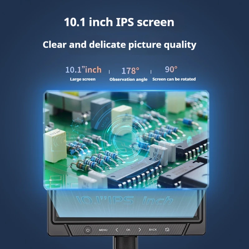 7-Inch 10.1-Inch Electron Microscope Ips Screen Digital Microscope Maintenance Magnifying Glass Industrial Microscope