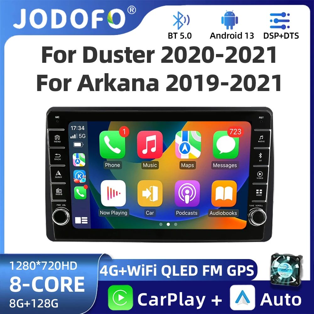 

Android 13 Car Radio For Renault Duster HM 2 2020 2021 Arkana 2019-2021 2 Din Wireless Carplay Auto Multimedia GPS AUX Head Unit