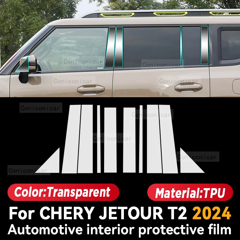 For CHERY JETOUR T2 2024 Car Interior Center Console Screen Protective Film Anti-scratch Repair film Sticker Accessories