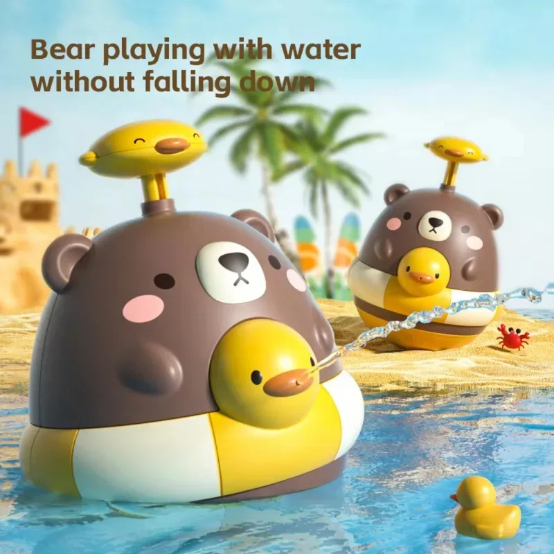 

Детские игрушки для ванной, мультяшный медведь, играющий в воде, милый медведь, детская игрушка-разбрызгиватель для душа для детей 1 года