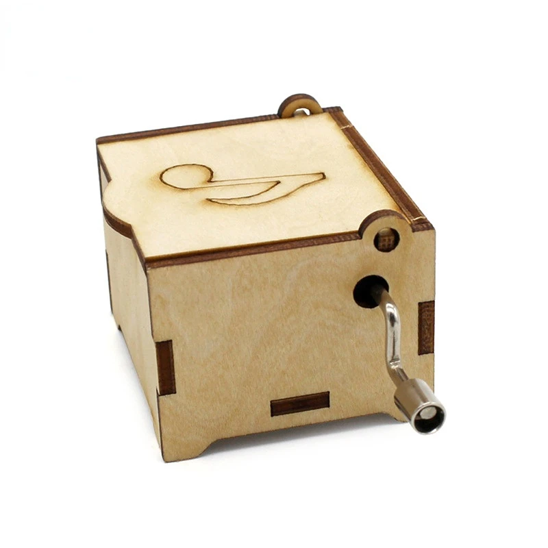 Music Box No. 1 Wooden Hand-cranked Technology Small Production Diy Children's Assembled Toys