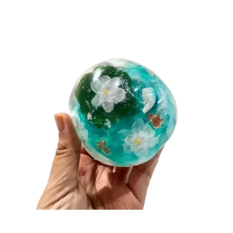 Little Lotus Pond Vaseline Crispy Stress Balls Squishy Crunch Squishy Soft Gel Fidget Toy with Stepping on Snow Sound for Adult image 6