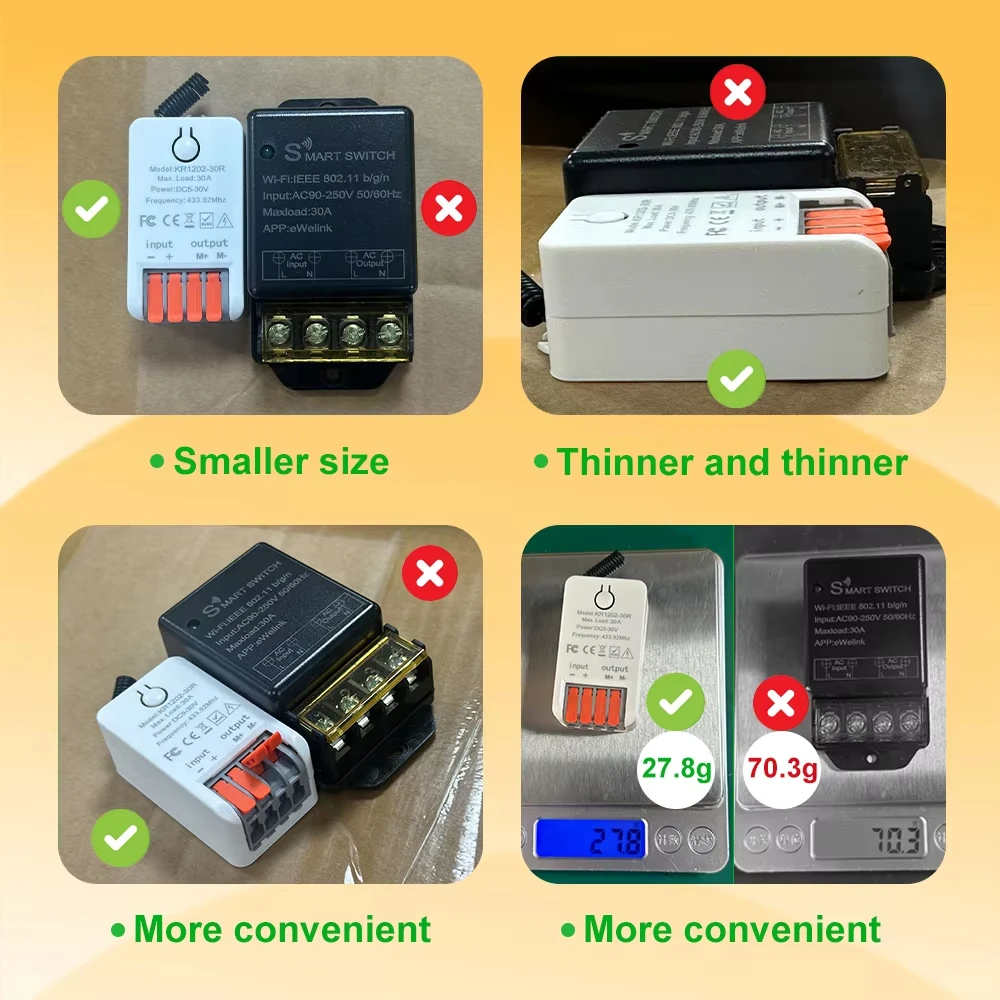 

433mhz Sensor Forward And Reverse Remote Control Motor Dc 5v-30v Motor Controller 30a 30a Relay Module For Remote Automation Dc