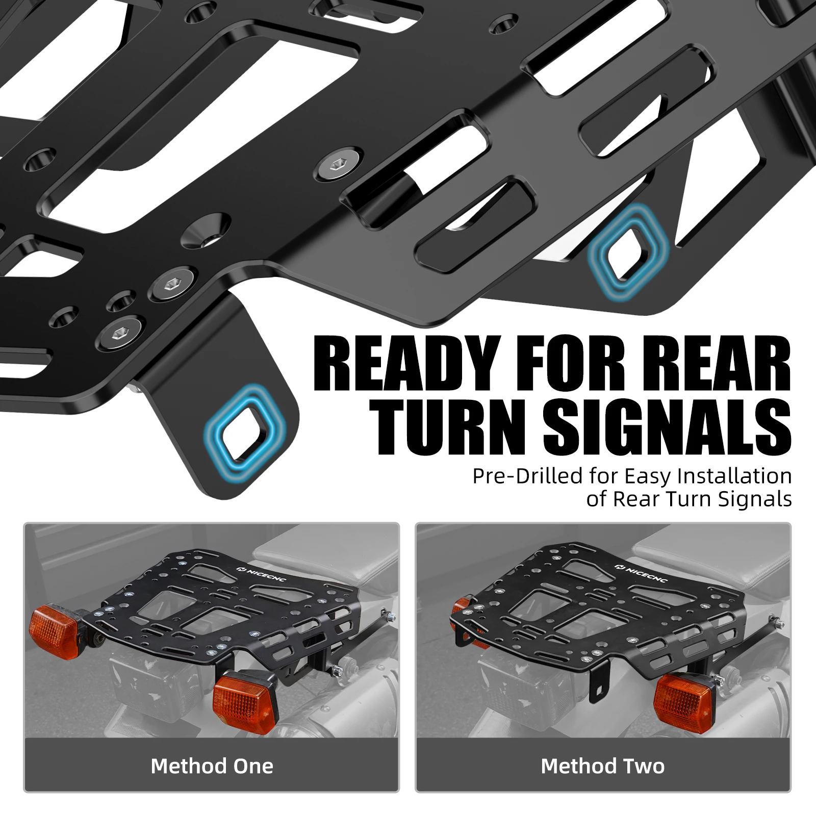 NICECNC For Suzuki DR650 1996-2025 2024 Motorcycle Rear Luggage Rack DR650S DR650SE 2025 2024 2023 2022 2021 2020 2019 2018
