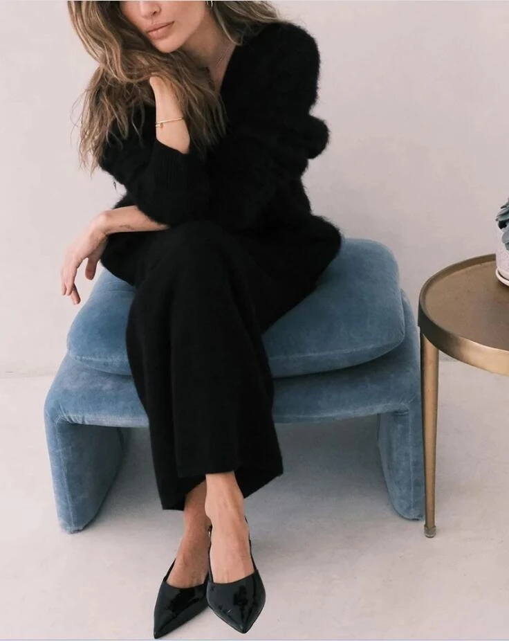 Oversize Long Sve Cardigan Loose Knit Sweater V-Ne Single Button Closure  Color Autumn Faion Women's Knitwear