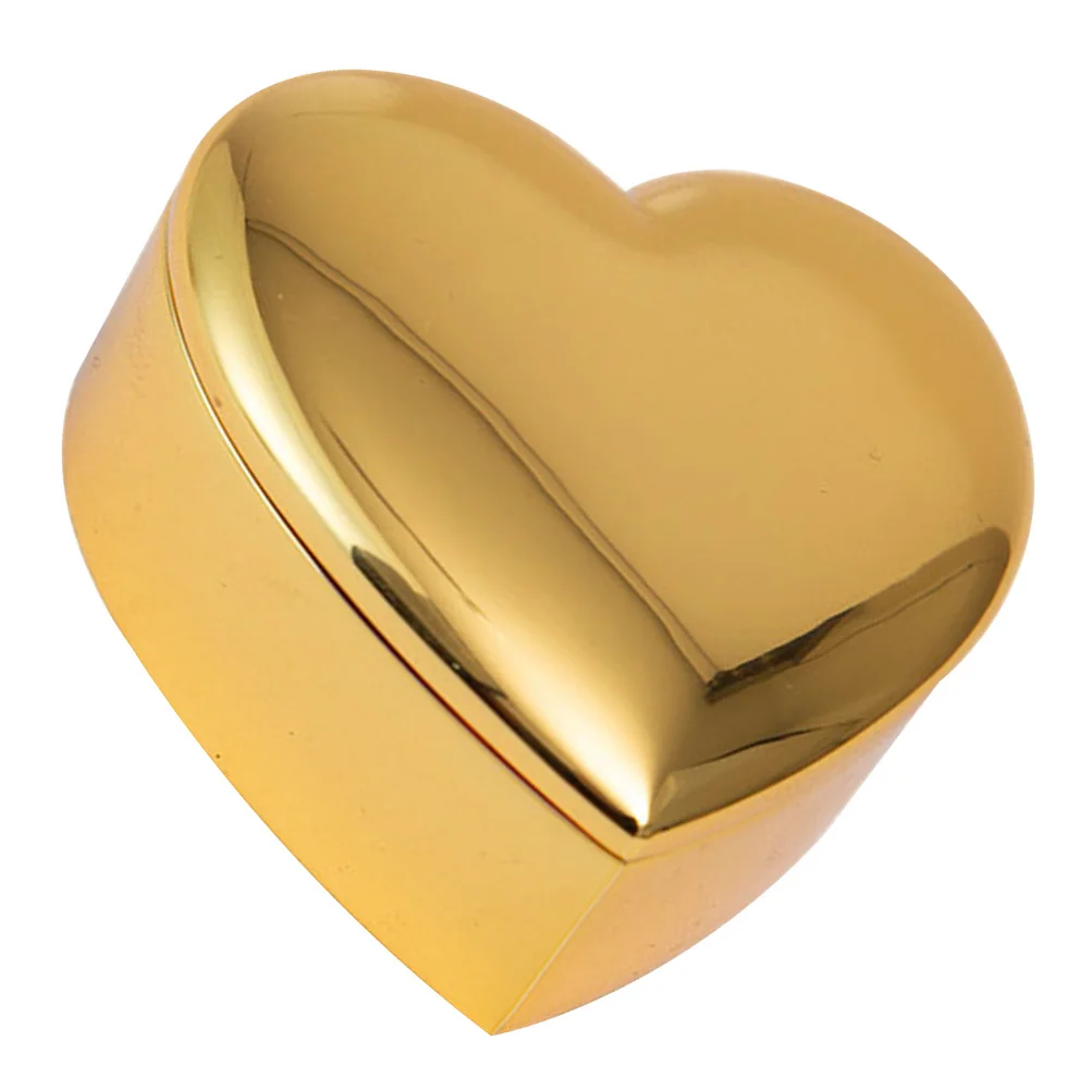 Jewelry Wrapping Box Heart Shaped Case Zinc Alloy Material Durable Long Lasting Earrings Brooch Hair Clip Display Holder