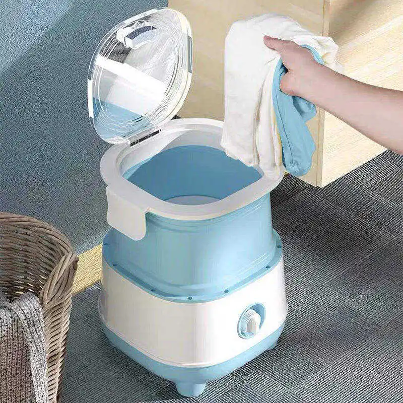 Folding Portable Small Household Underwear Socks Mini Washing Machine Pulsator Washing Machine