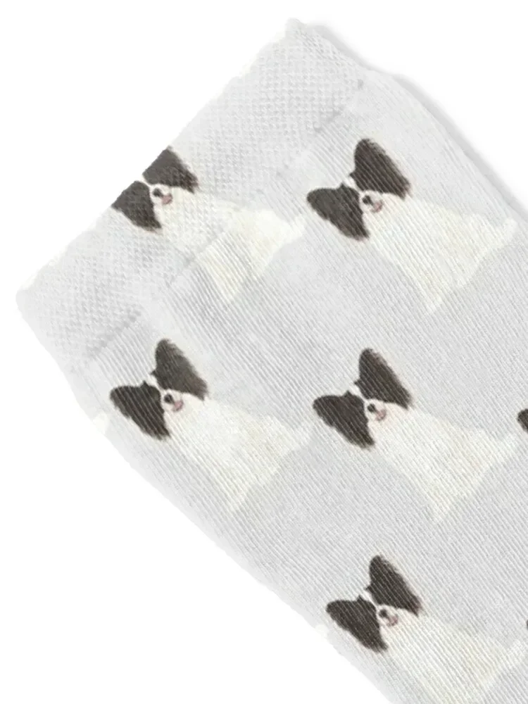 Papillon (Black & White) Pattern Socks Run new in's christmas stocking cotton Socks Women Men's