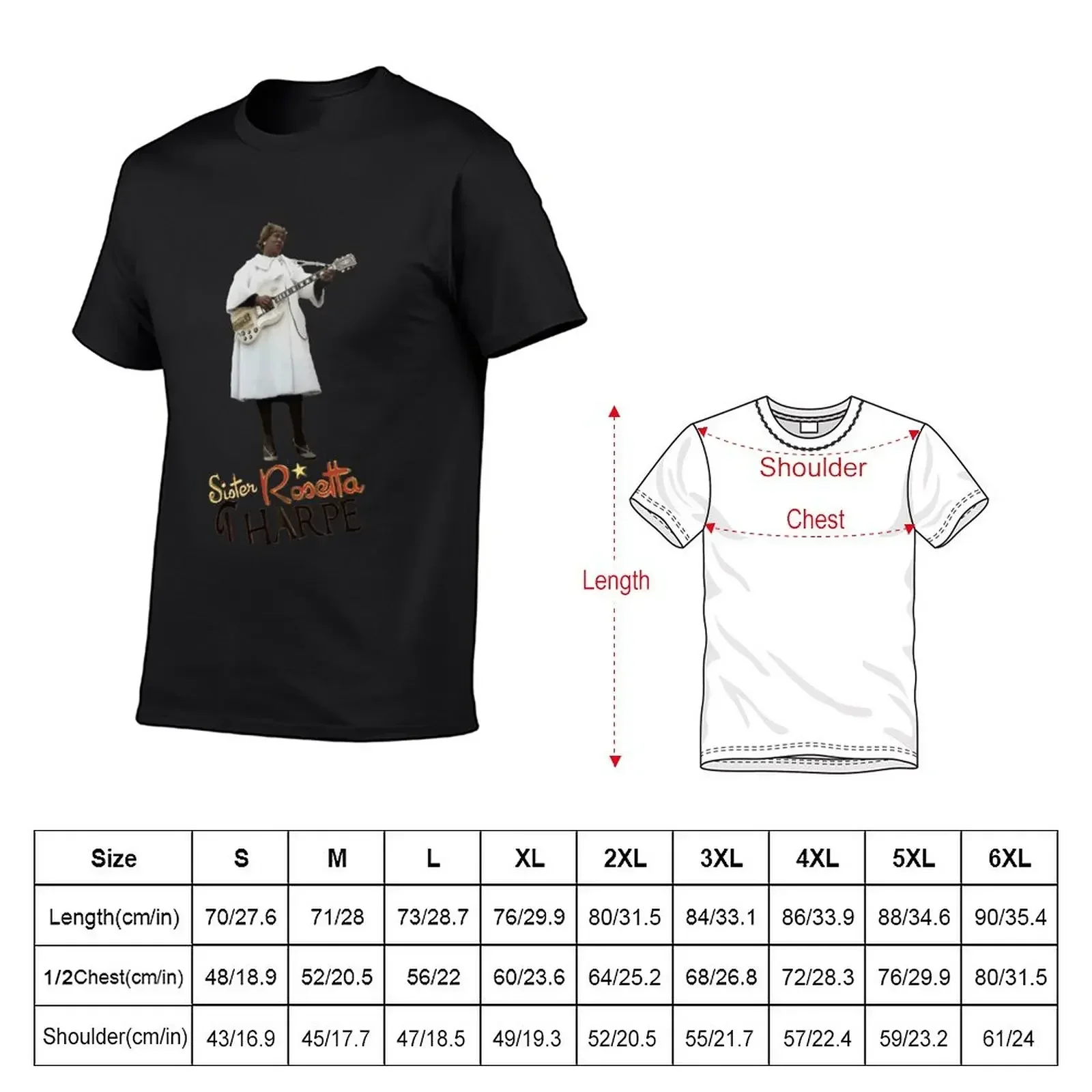 SISTER ROSETTA THARPE ROCK N ROLL T-Shirt tops customizeds compression shirt men