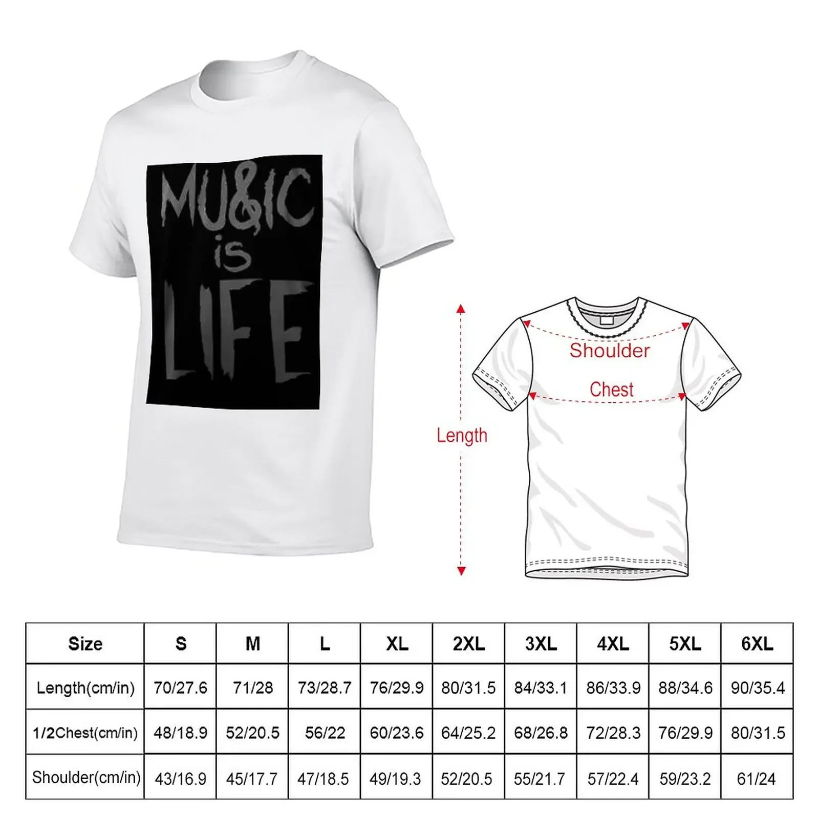 New Music and Life T-Shirt Aesthetic clothing plus size tops vintage t shirts for a boy sweat shirts, men