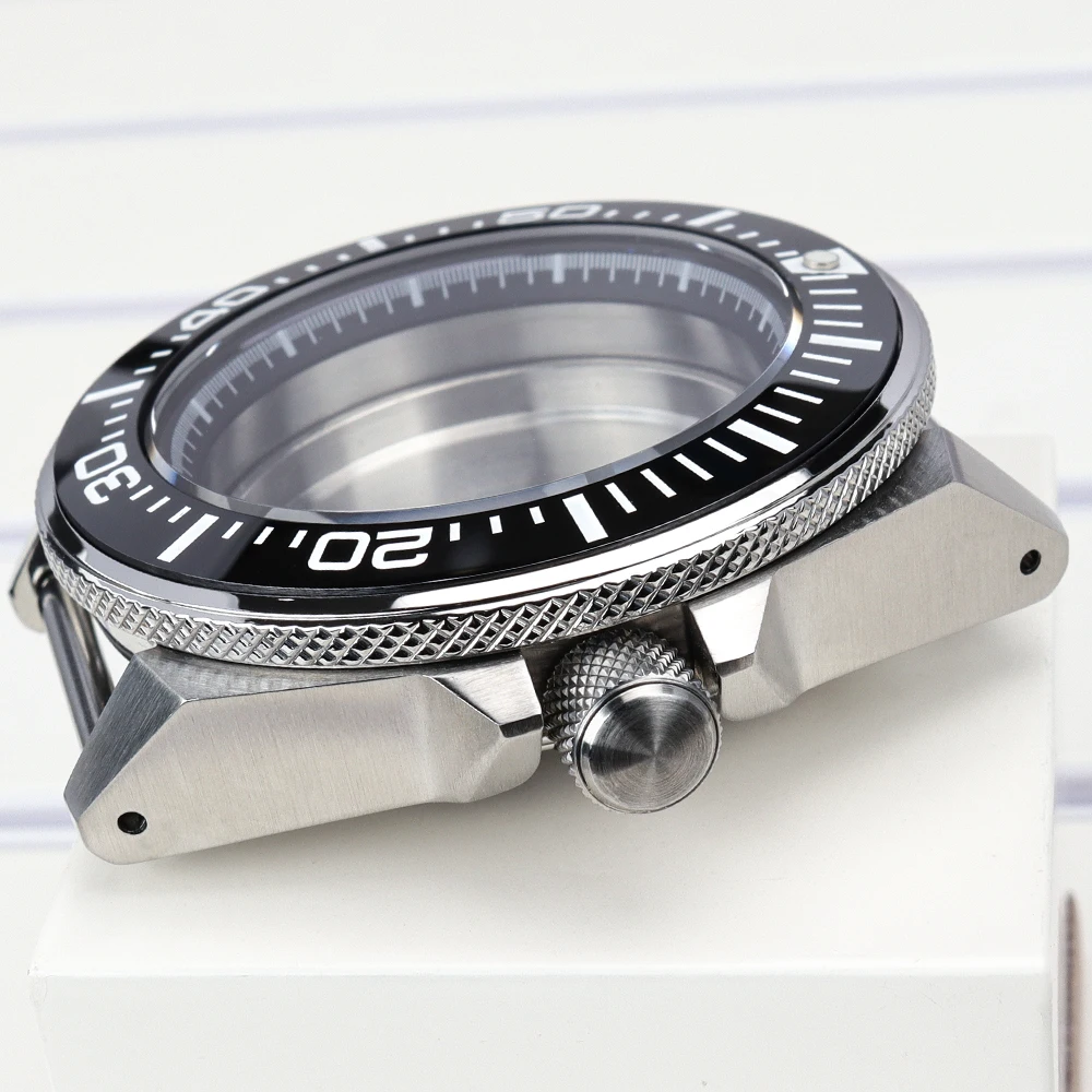 44mm Gehäuse NH35A für SKX Samurai Uhrengehäuse Zubehör Saphirglas für NH35 NH36 NH38 4R 7S Transparente Bodenabdeckung SKX Modifikationen – Detail 3