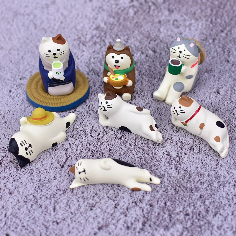 Zakka Japan Beer Cat Watermelon Penguin Aquarium Ornament Bonsai Ornaments Mini Statue Resin Craft Toys Collectible Gifts