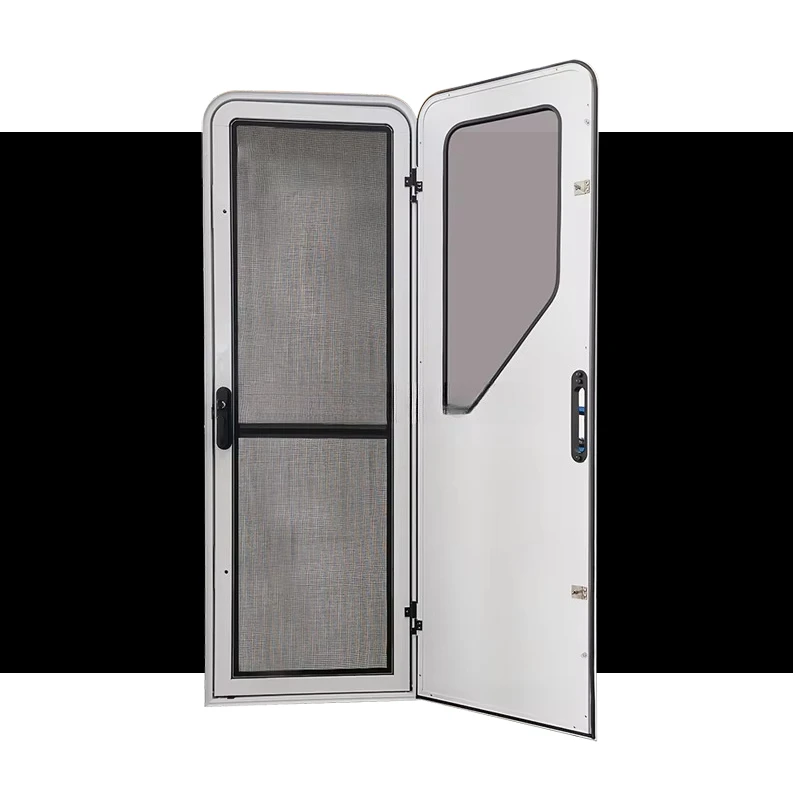 DC Series Aluminum Alloy Entry Door for Caravan RV Motorhome & Camper Vehicles with 3-Point Electromotive Lock view 4
