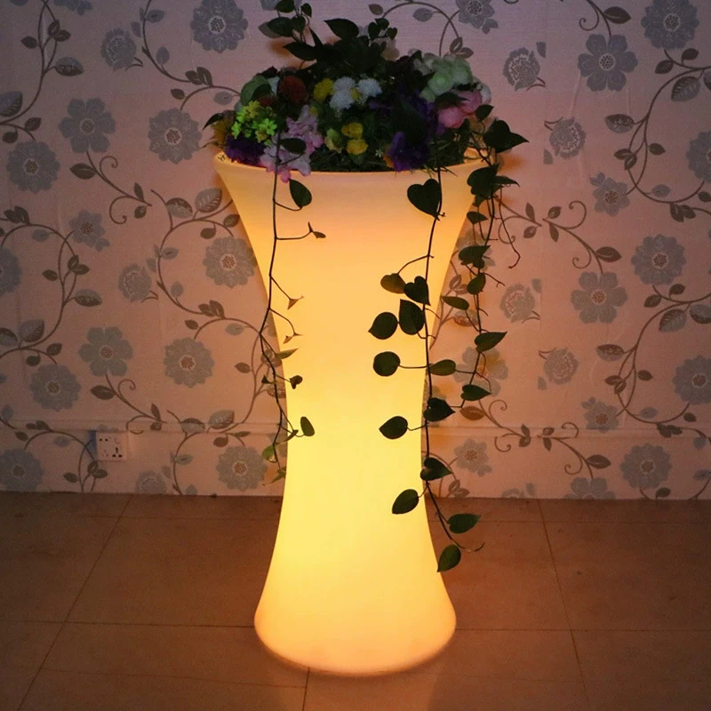 Cachepot For Flowers,58*58*110cm,High Flowerpot Table With Storage,Plastic Rechargeable Table Pot For Planters, Riq-F110