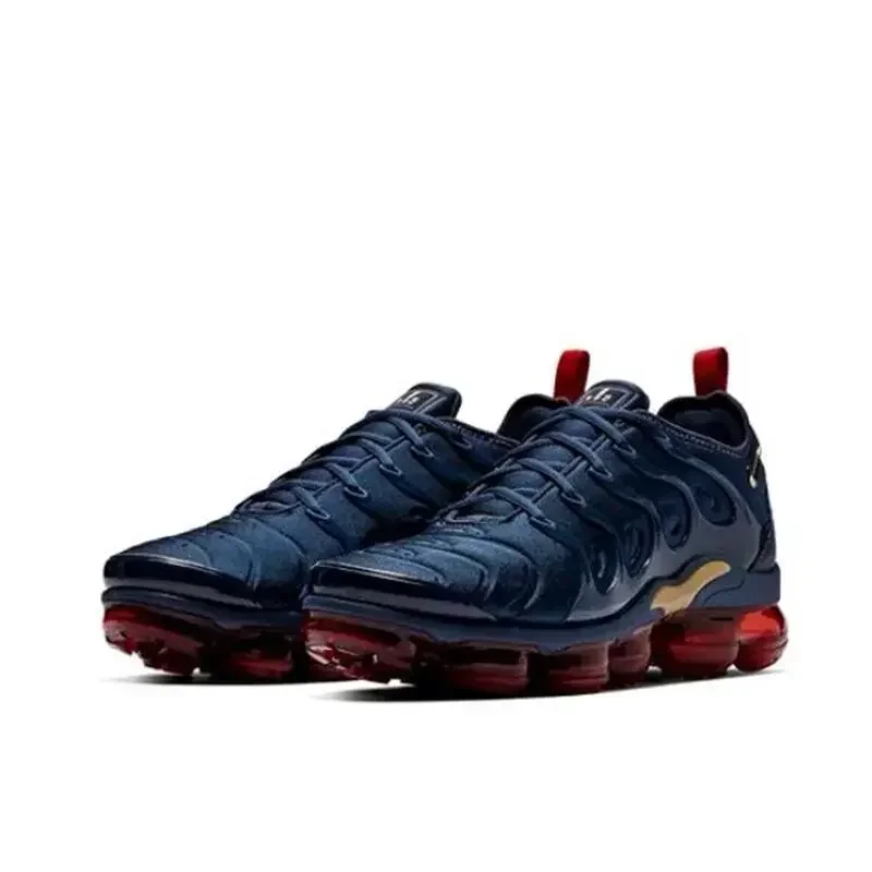 Nike Vapormax Plus TN Men Running Shoes Fashion Air Cushion Non-slip Comfortable Casual Sports Sneakers Navy Red 924453-405